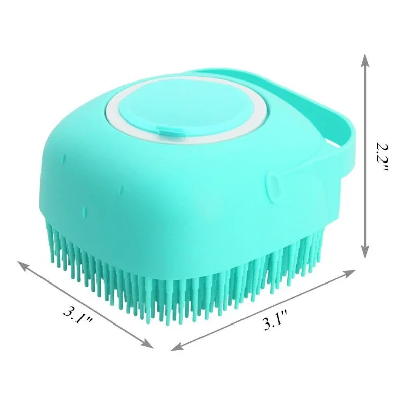 Escova de silicone com shampoo acoplado - 80ml